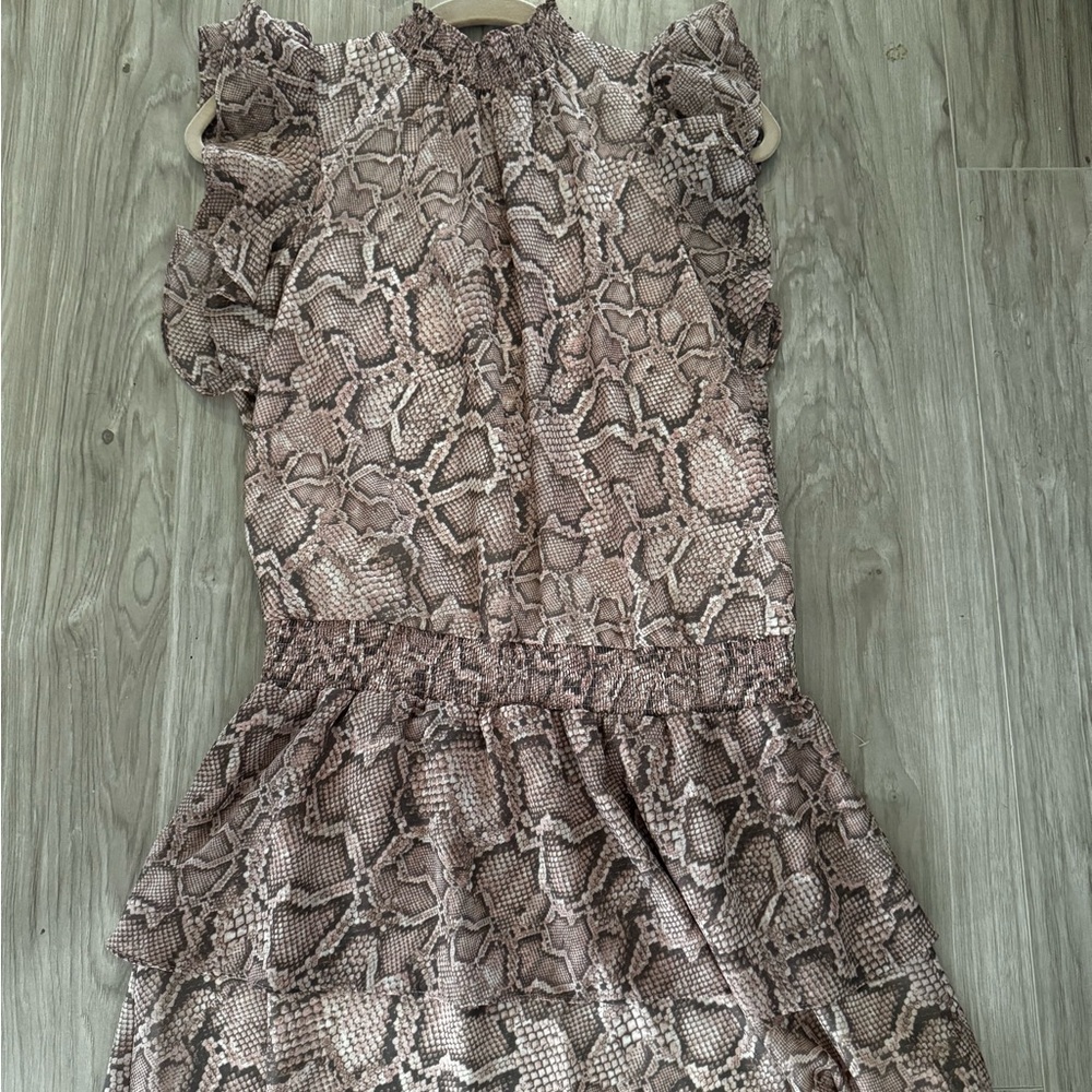 1 State tier leopard dress- size medium